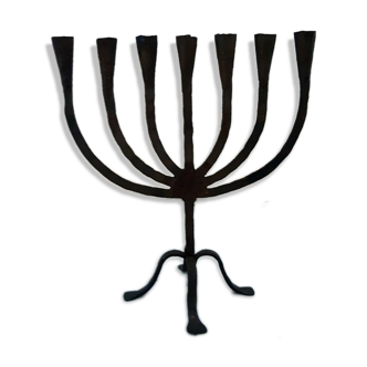 Old candelabra with 7 wrought iron branches