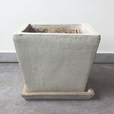 Planter in glazed terracotta, handmade.