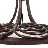 Lampadaire Art Nouveau en fer forgé, 1920