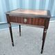 Pair of bedside tables side tables old leather top style louis xvi