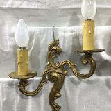 Paire d'appliques en bronze style Louis XV