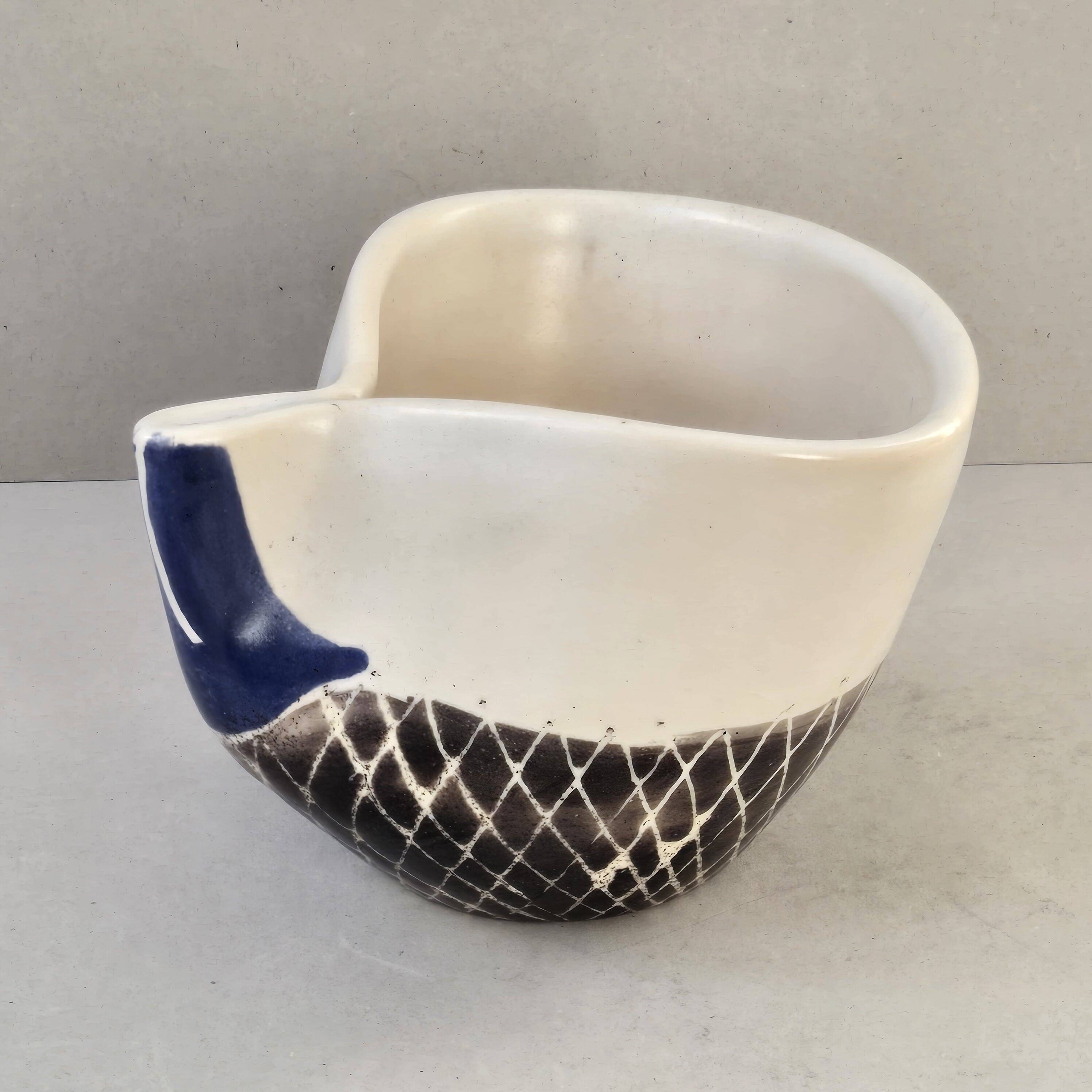 Vintage pinched vase by Mado Jolain, 1950