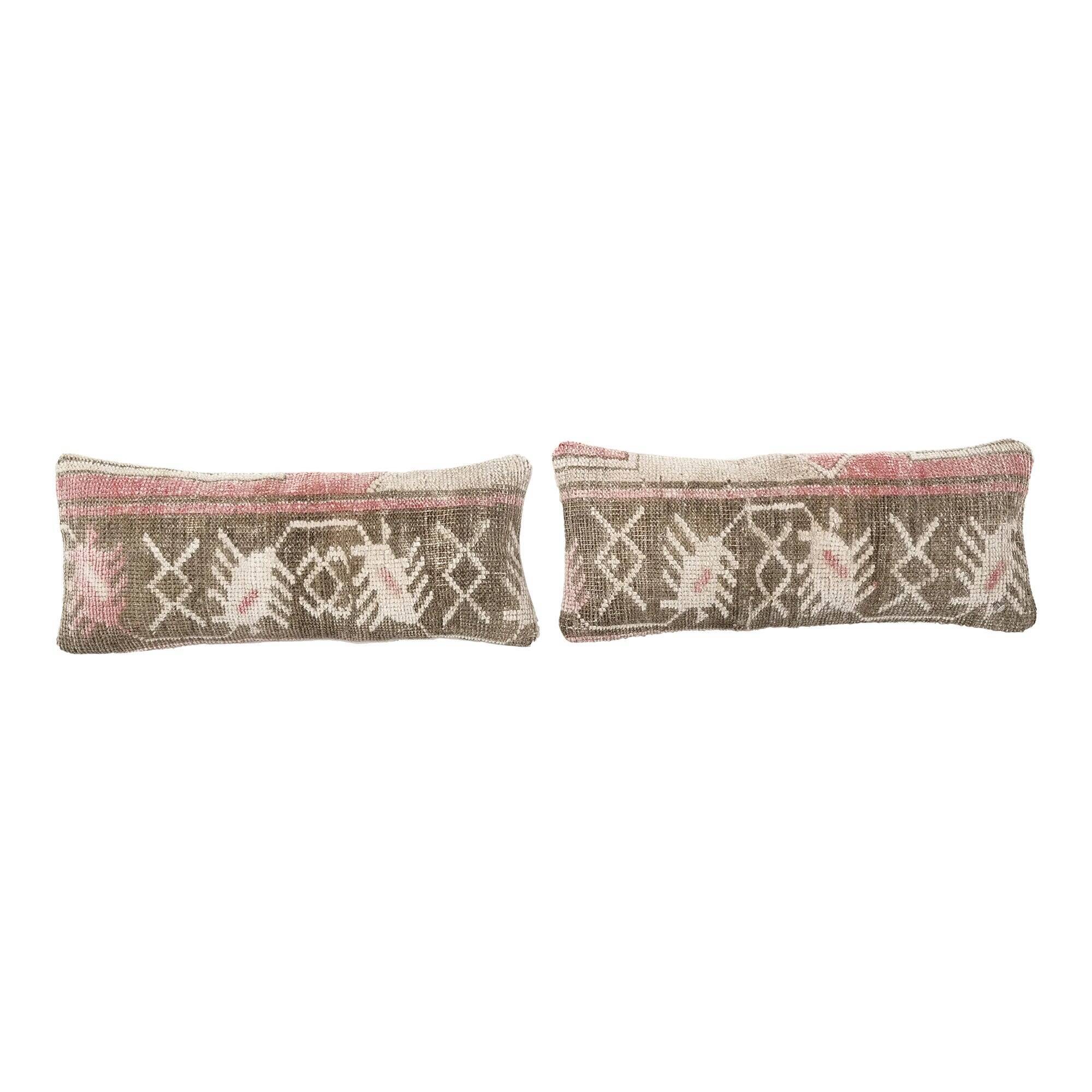 Set of 2 vintage Turkish cushion covers 48x25 cm