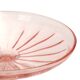 Bol à fruits haut Art Déco rose en verre dépression 28 cm