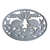 Cast iron fish trivet