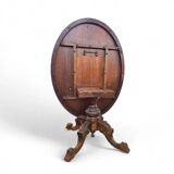 Oval Victorian tilt-top table, breakfast table / 1840s