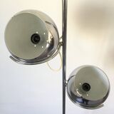 Eyeball chrome metal floor lamp