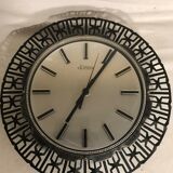 Old clock Richter quartz metal openwork 70s vintage