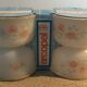 Arcopal lot 4 ramekins scented pea pattern