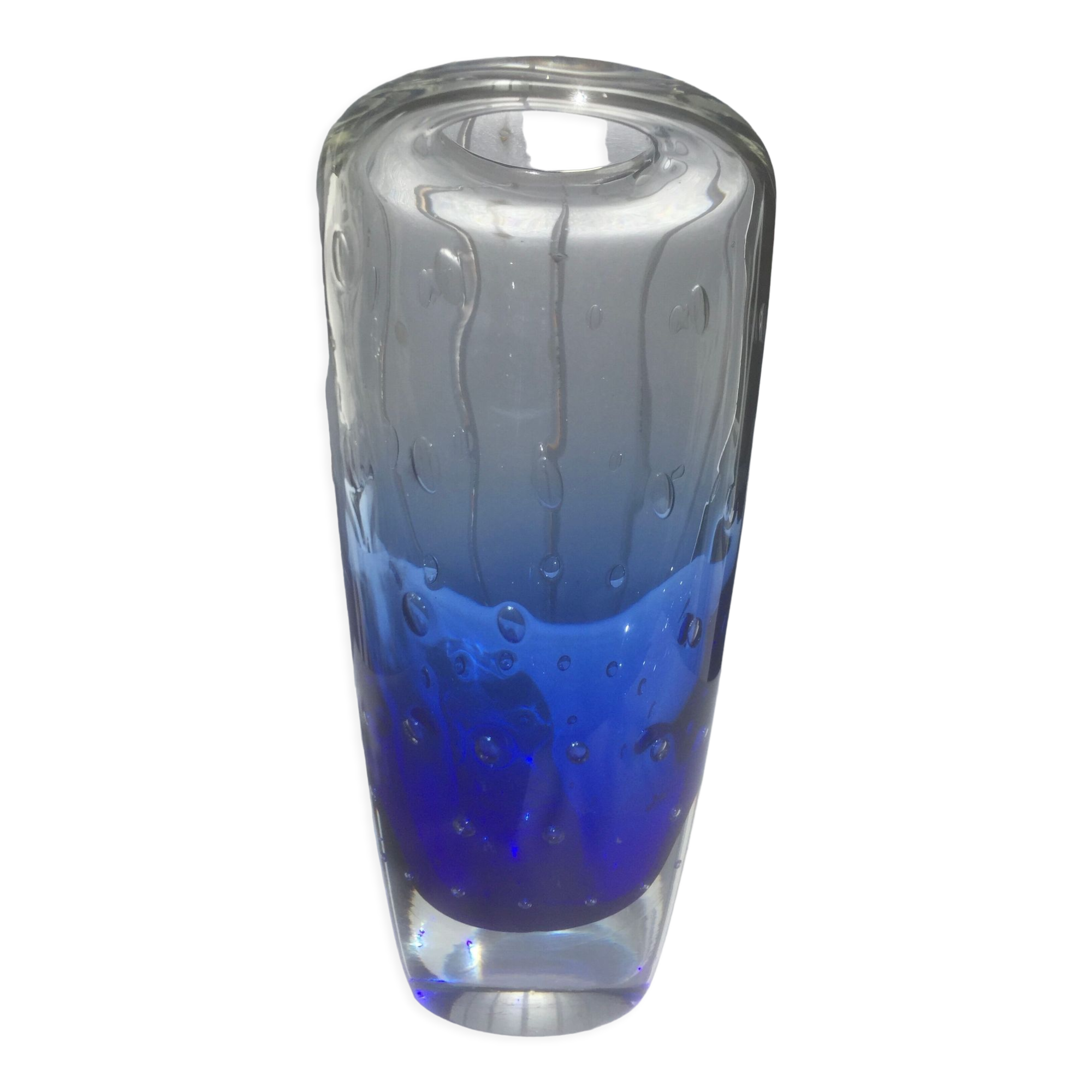 Vase scandinave bo-borgstrom verre soufflé 60/70 vintage
