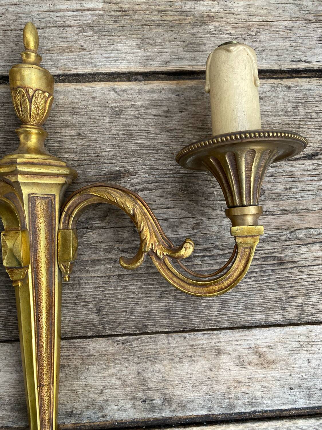 Lucien Gau bronze wall lamp