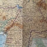 Old map of French West and Equatorial Africa - 1940