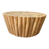Table basse en rondins de bois