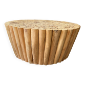 Table basse en rondins de bois