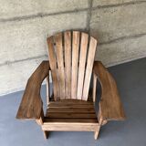 2000s pine Adirondack armchair