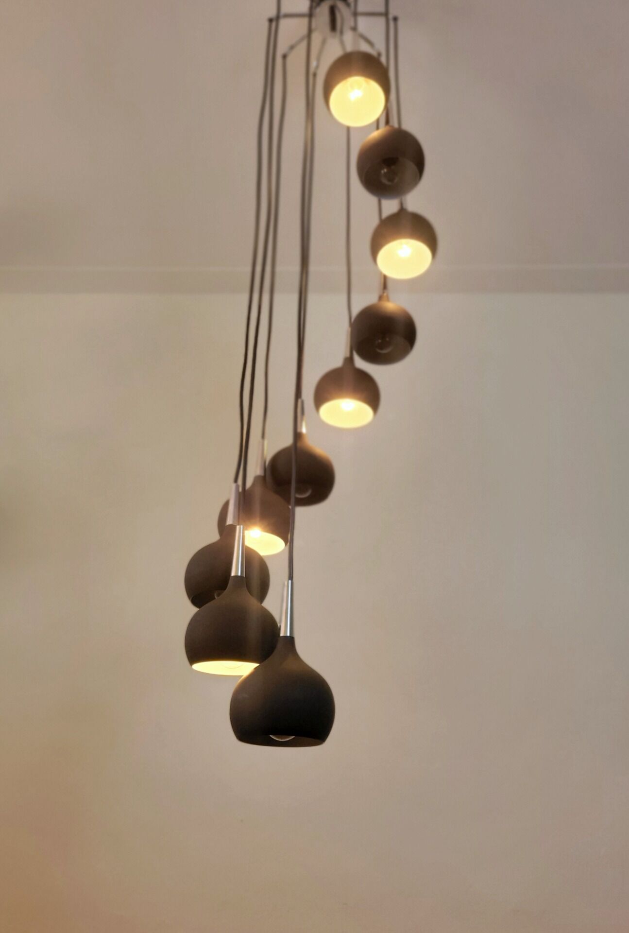 Large cascade pendant lamp by Hans Agne Jakobsson for AB Markaryd