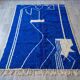 Tapis marocain berbère bleu en laine 200cmx300cm