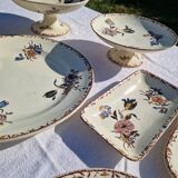 Clairefontaine earthenware plate and fruit bowl set, Saxe model