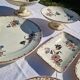 Clairefontaine earthenware plate and fruit bowl set, Saxe model