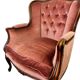 Vintage baroque armchair in old rose / single armchair