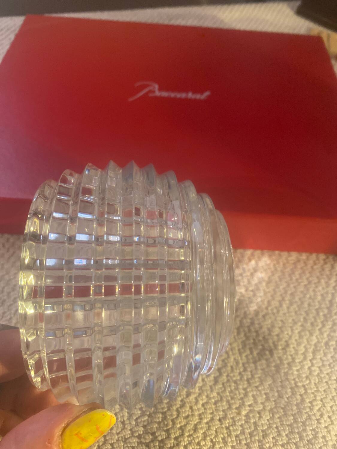 Baccarat candle holder