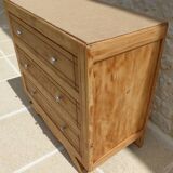 Art Deco 3-drawer wooden chest of drawers - Completely restored and refurbished -