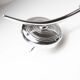 Torch wall lampof the 60s in silver and glass
