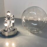 Vintage space age sputnik globe table floor lamp from doria leuchten, 1970s