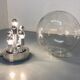 Vintage space age sputnik globe table floor lamp from doria leuchten, 1970s