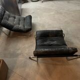 Pair of armchairs minimalist 70 style