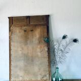 Gilded and beveled pier mirror 88x58cm