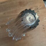 Large transparent glass vase