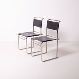 Marcel Breuer Bauhaus Tecta B40 dining chair in nickel plated bent steel an