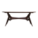 Midcentury Italian Oblong Marble Effect Table With Wood Base.