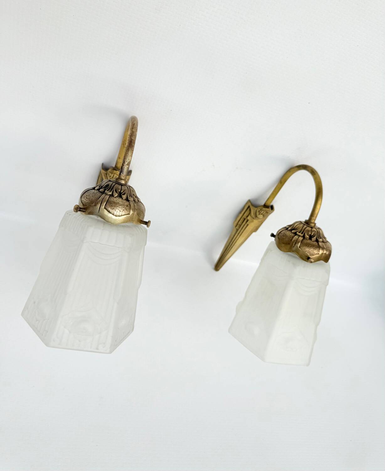 Antique art deco wall lights