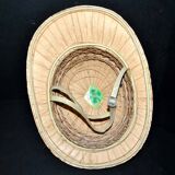 Vintage colonial hat - Vietnam Indochina explorer helmet in woven straw