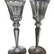 Ensemble de 2 grands verres en cristal Saint Louis "Excellence" ; Hauteur : 25 cm