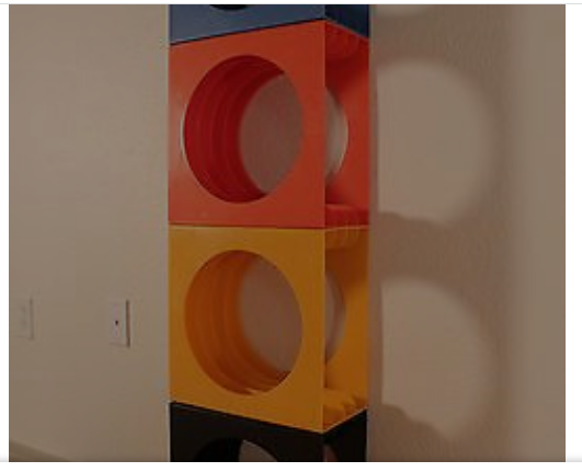 Orange vinyl holder 70s Schweizer-design