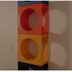 Orange vinyl holder 70s Schweizer-design