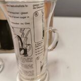 Original Irish coffee glasses from Arabia Finland, estimated 1980s, designed by Heikki Orvola