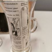 Original Irish coffee glasses from Arabia Finland, estimated 1980s, designed by Heikki Orvola