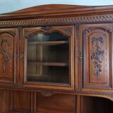Louis XVI two-body sideboard stamped in walnut