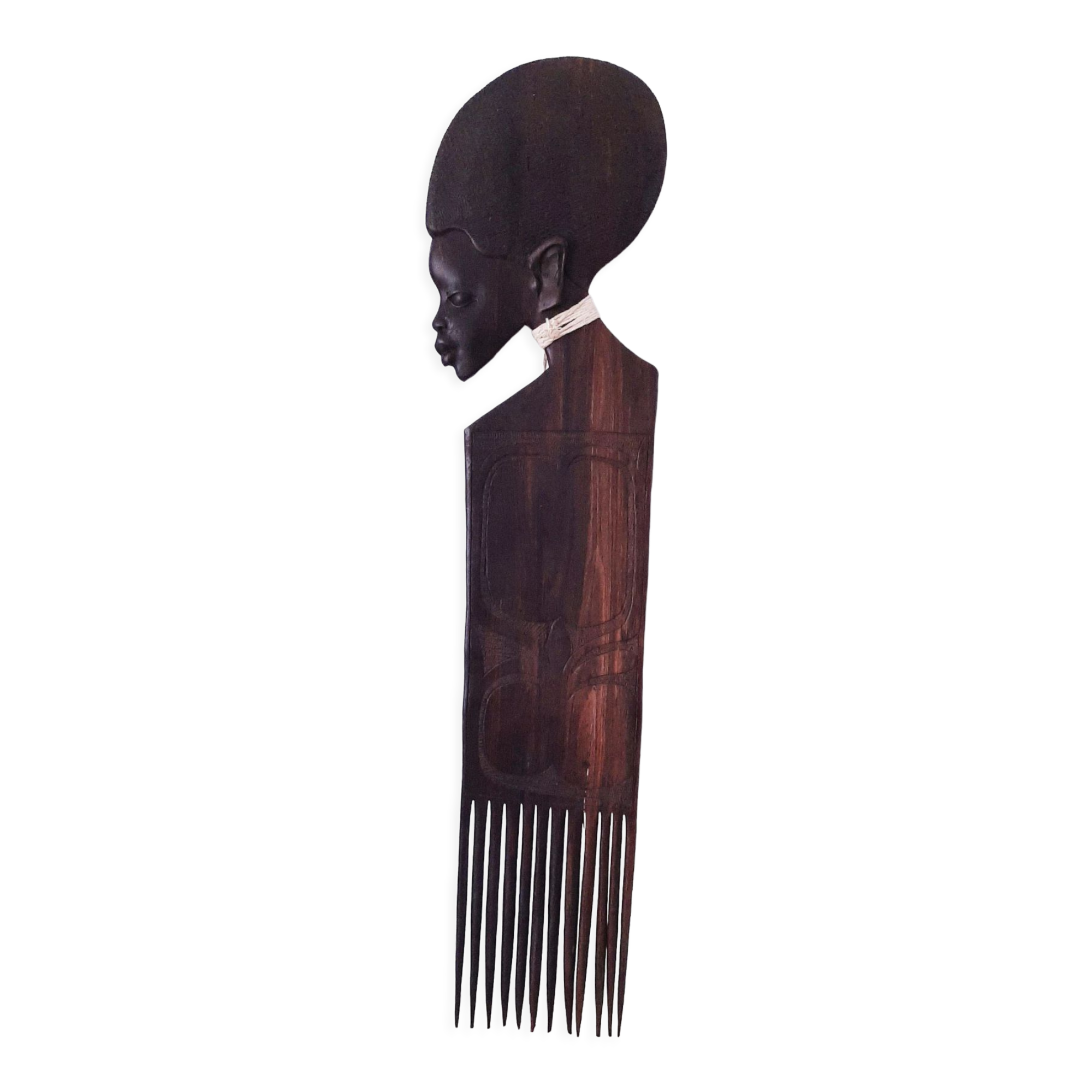 African wooden decorative comb 70s
