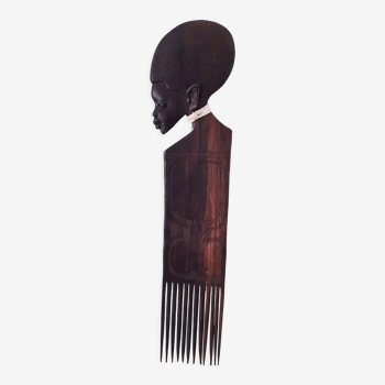 African wooden decorative comb 70s