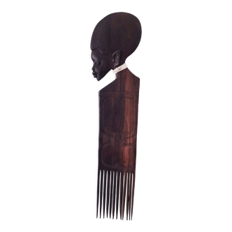African wooden decorative comb 70s