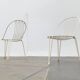 Set of 2 mid-century German metal garden chairs by Mauser Werke Waldeck