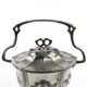 Art Nouveau tea caddy, silver-plated pewter, Orivit, Germany, early 20th century