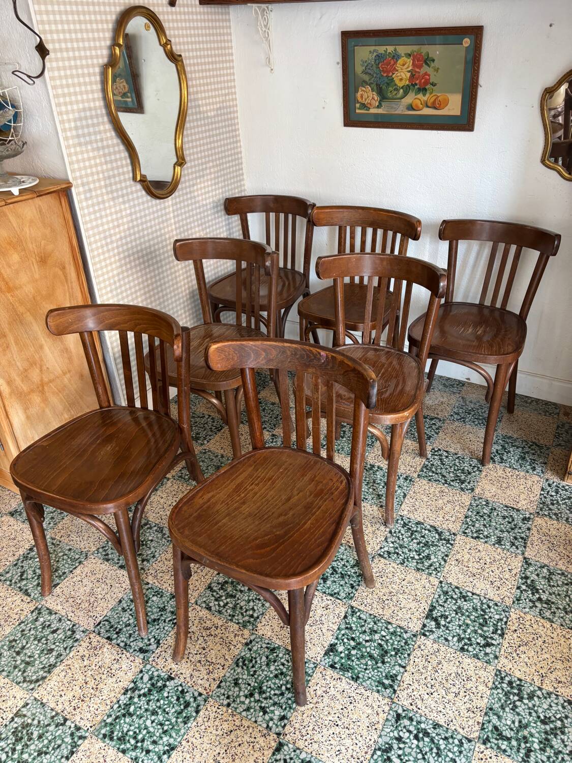 7 bistro chairs