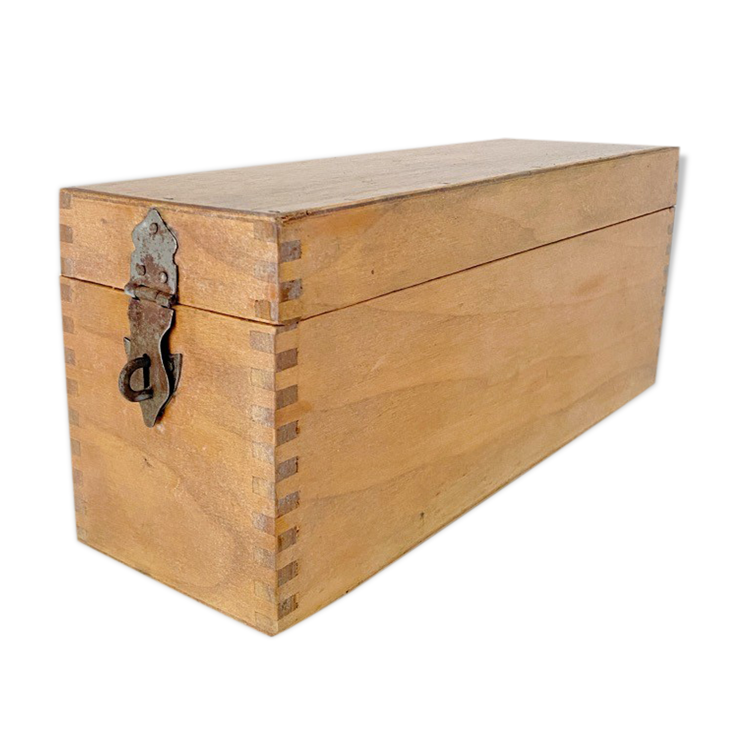 Old wooden library card box