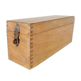 Old wooden library card box